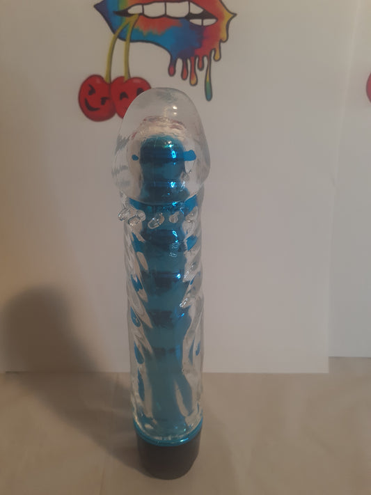 Vibrating 6.5inch clear Dildo